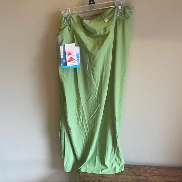 Coolibar NORTH BAY VILLAGE KNOT COVER-UP EARTH DAY GREEN Size Large - Picture 8 of 9